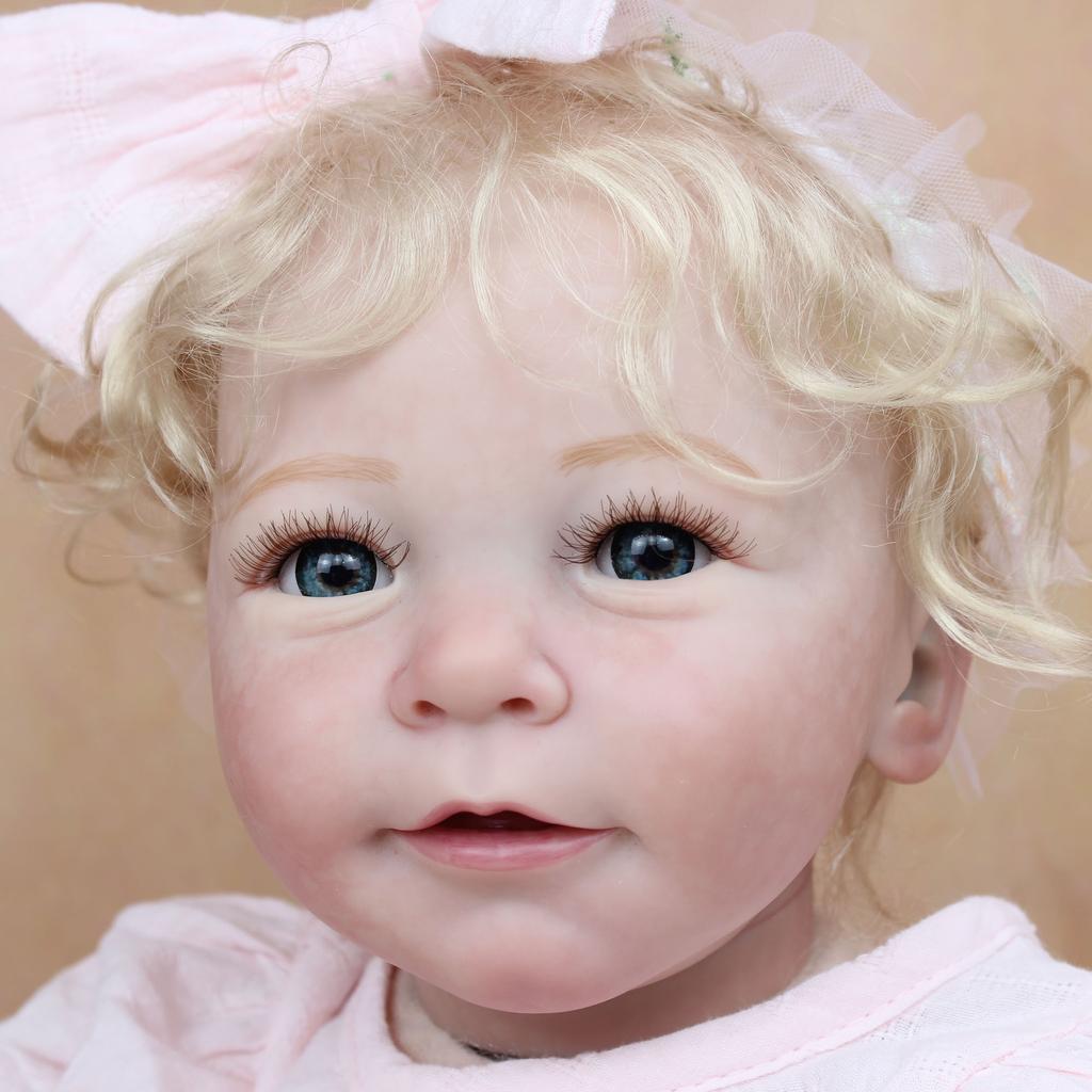 BZDOLL 55 см 3D краска кожа мягкая силиконовая кукла реборн с кровеносными сосудами реалистичная блондинка Лиза принцесса игрушка для маленьких девочек на день рождения