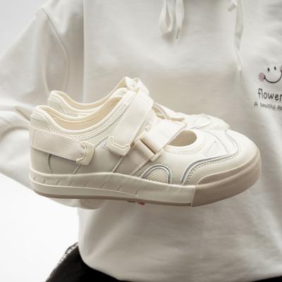 Летние новые сетчатые женские белые туфли универсальные кроссовки дышащие скейт-кеды модная повседневная обувь модные мужские однослойные туфли