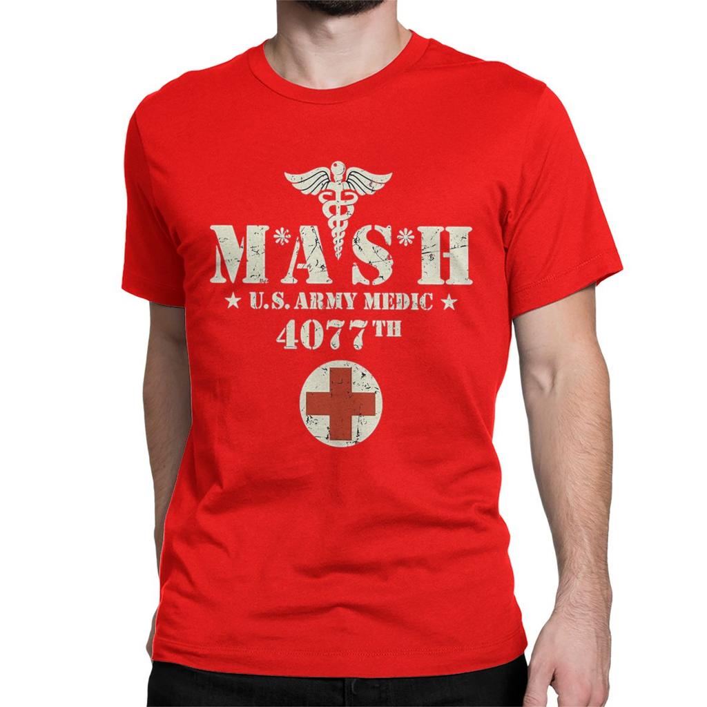 Новинка MASH 4077 Алан Алда Война 4077-й Футболка Мужская Женская Круглый вырез Хлопковые футболки M*A*S*H Футболки с коротким рукавом Подарок Одежда