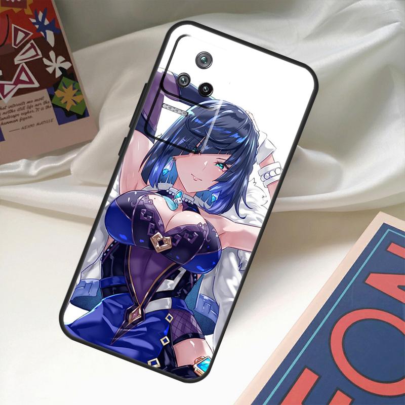 Genshin Impact Yelan Funda For POCO M6 Pro X3 X4 X5 X6 M5s F3 F5 Xiaomi 13T Pro 12T 11T 12 13 Lite 14 Ultra Case