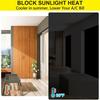 Durable Adhesive Light Reducing Curtain highlighting Silver Coating Repels Heat Works With Multiple Window Sizes 145x300cm