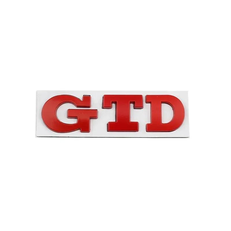 AABIP1 3D Metal Letters GTD Logo Car Rear Trunk Boot Emblem Badge Sticker Decals for Volkswagen VW Golf 7 6 5 4 MK2 MK4 MK5 MK6 MK7