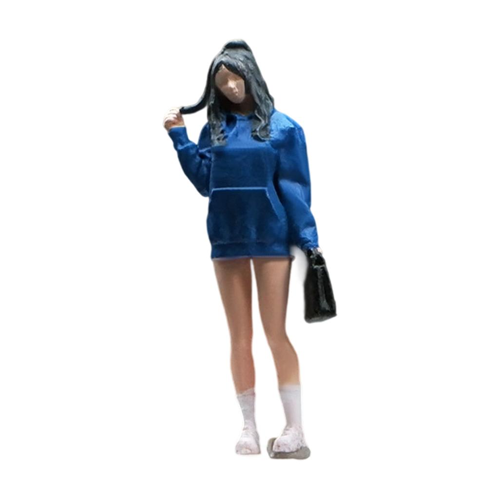Раскрашенные смоляные миниатюрные фигурки масштаба 1/64 для реалистичных макетов железных дорог, архитектурных сценических декораций и коллекционной экспозиции