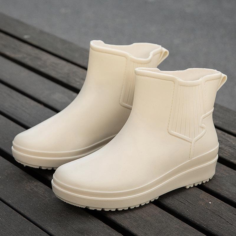 Fashion 2024 Spring New Women's Rain Boots PVC Non-Slip Fashion Short Plus Velvet Warm Women's Rain Boots Rain Boots Rubber Boots 36-41
