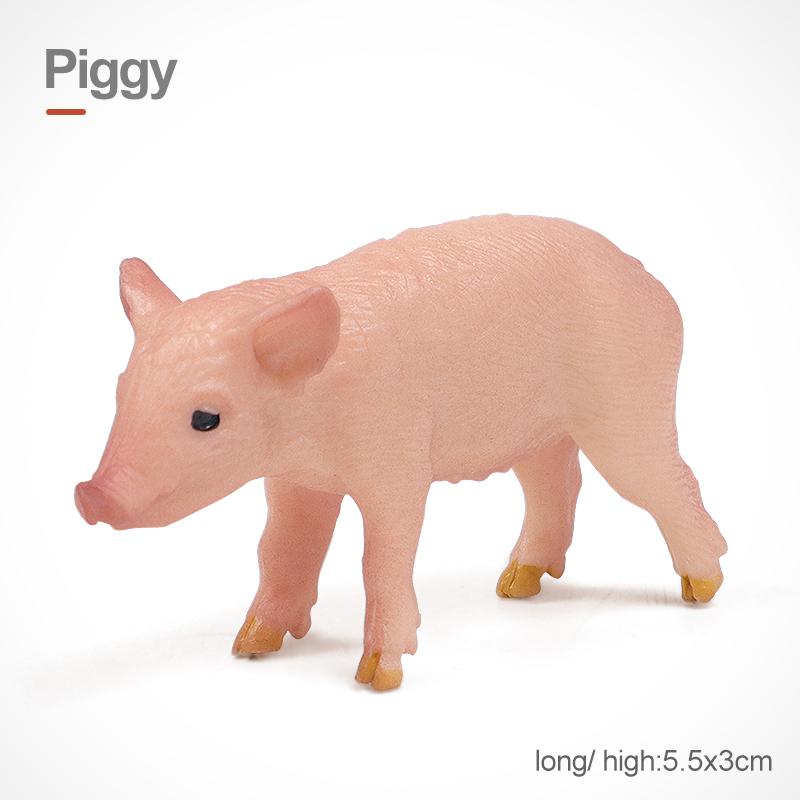 Имитация Фермерских Животных Домашняя Птица Корова Свинья Собака Курица Утка Гусь Детеныш Фигурки Модель Фигурки Развивающая Игрушка Для Детей