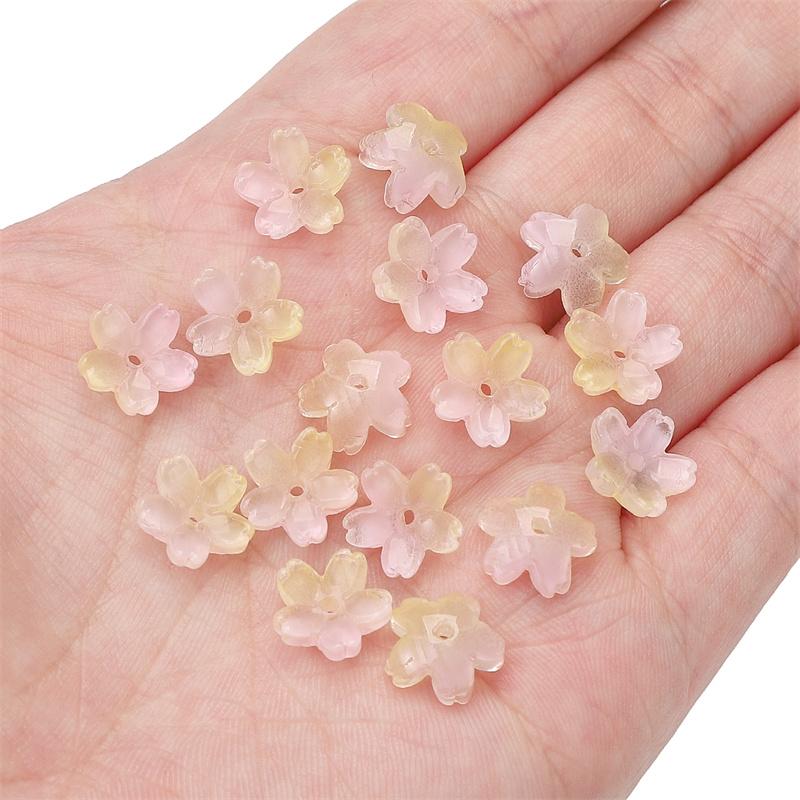 10 шт./пакет пятилепестковый цветок сакуры бусины DIY браслет ожерелье серьги ювелирные аксессуары