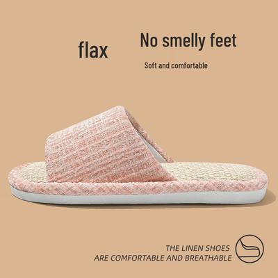 Дышащие тапочки из хлопка и льна для женщин и мужчин - Прохладные, удобные, домашние туфли для всех сезонов