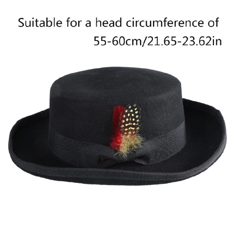 Старомодная шерстяная шляпа Унисекс Шляпа Цилиндр для путешествий, мероприятий на открытом воздухе, праздников