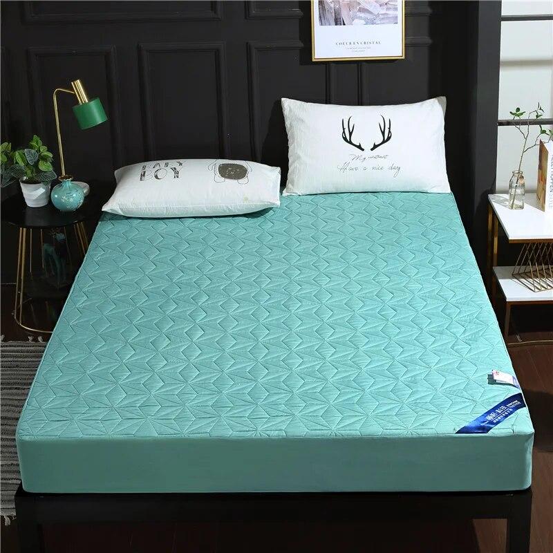 Модная стеганая водонепроницаемая простыня для подгузников, однотонный износостойкий противообрастающий наматрасник, с эластичной лентой