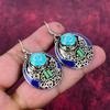 Lapis Lazuli & Turquoise 925 Solid Sterling Silver Earrings, Handmade Gemstone Nepali Earrings Jewelry, Gifts For Wife Brand New Earrings