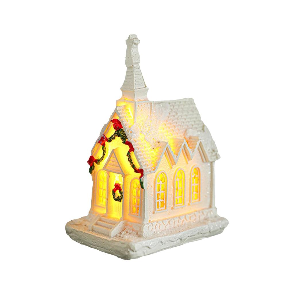 Рождественская деревня Light Up, светодиодная подсветка White, Рождественская деревня, Рождество, Украшение интерьера дома