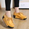 Women Loafers Autumn New Lace Up Platform Casual Shoes Fashion Ladies Non-slip Walking Shoes Female Rocking Shoes2024