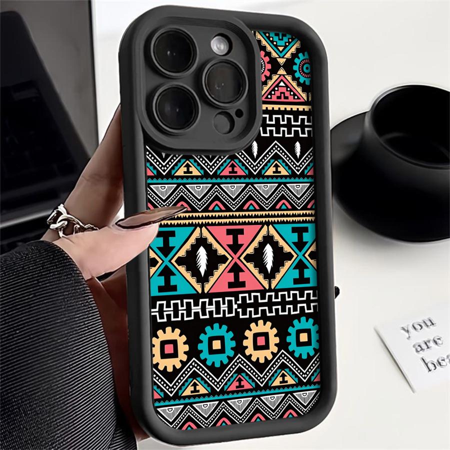 Чехол для телефона iPhone 17 Pro Max 16 17e Air 15 Plus 13 12 Pro 11 14 Бохо-стиль