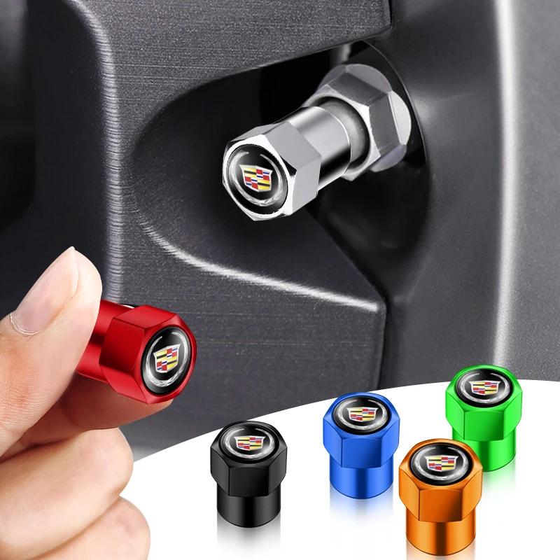 4 шт. Колпачки на ниппель колеса автомобиля, Заглушка штока шины, Ввинчивающиеся аксессуары Для Cadillac Escalade CTS ATS SRX STS XT5 XT4 XT6 XTS CT4