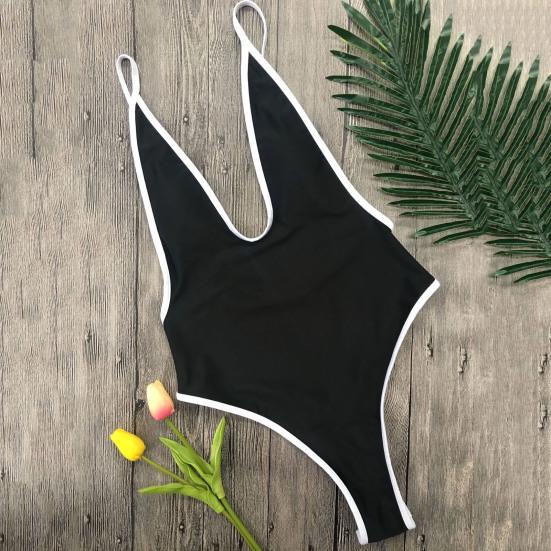 Summer Monokini Deep V Neck Slim Fit Spaghetti Strap Backless Summer