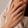 Water Drop Shape Charm Ring Adjustable Stackable Ring New Chain Ring  Women