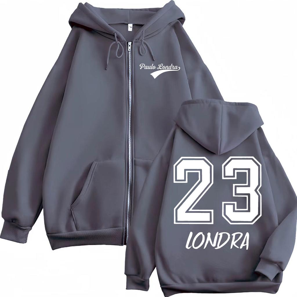 Rapper Paulo Londra Merch Zipper Hoodies Men Women Clothing Harajuku Hip Hop Zip Up Pullovers Fashion Casual Hooded Sweatshirts