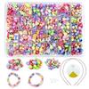 Игрушки из бисера, аксессуары «сделай сам», ожерелье, игрушки для девочек, браслет, набор для рукоделия, игрушка на веревке, красочная повязка на голову, примерно 450 штук, 24 типа, в комплекте