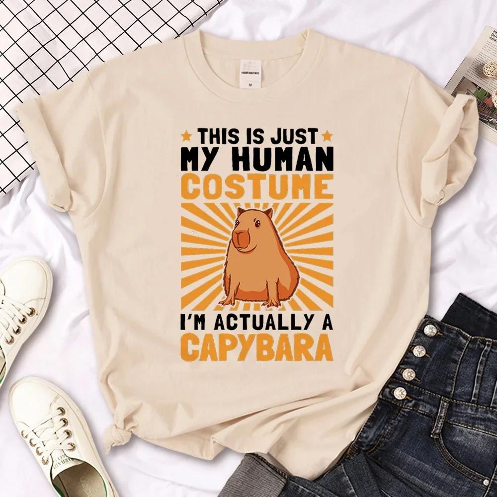 Капибара Capybara Футболки Мужские Y2K Дизайнерская Летняя Футболка Мальчик Y2k 2000-е Японская Одежда Кавайная Футболка Графический Топ Женский