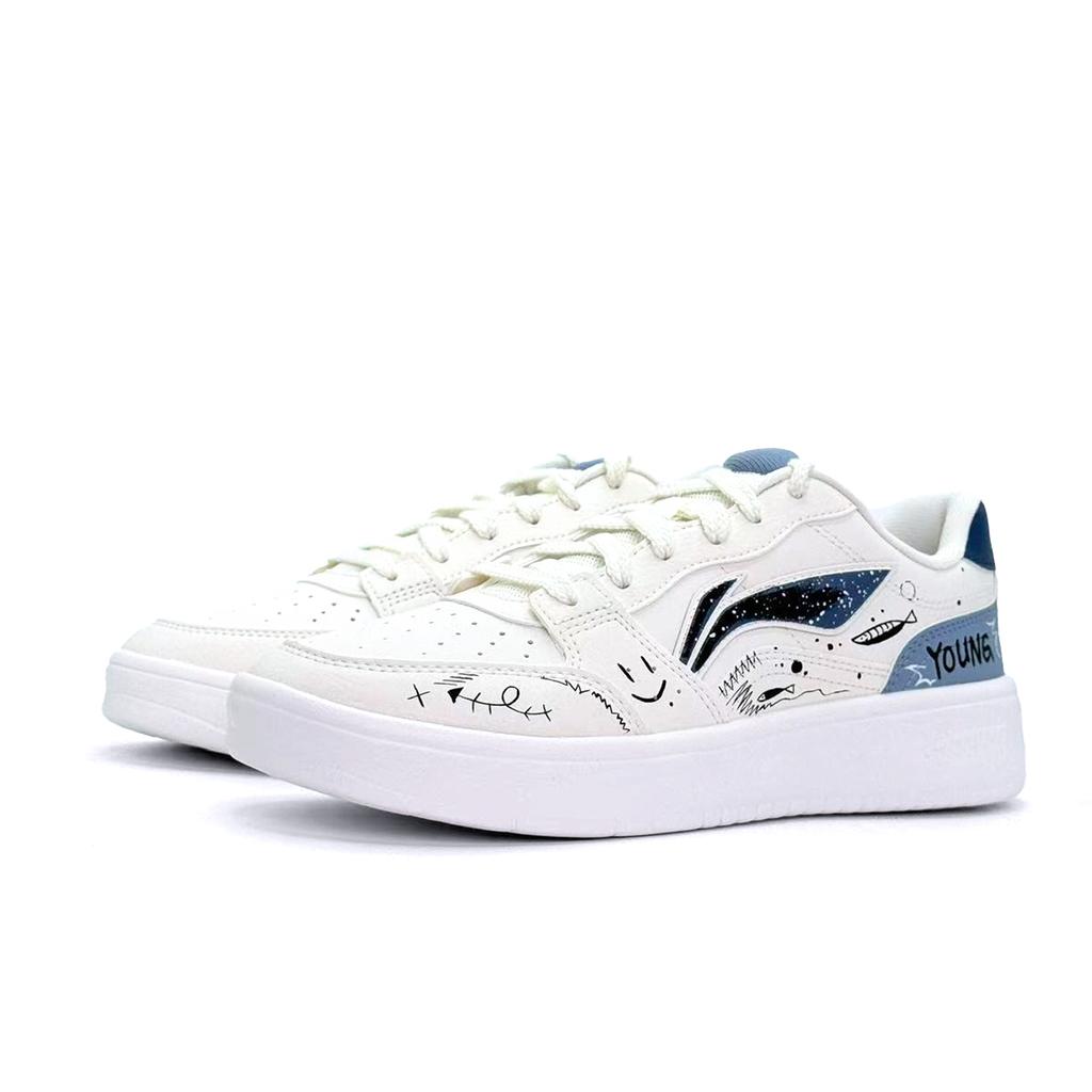 Li Ning Sycee Sky Wander Износостойкие Низкие Кеды для Скейтбординга Мужские Синие Новые AGCT339-4(Team1745--КОРОБКА)