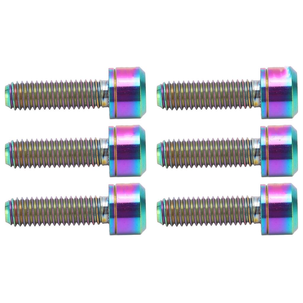 6 шт. RISK Титановый сплав Винты для крепления выноса руля горного велосипеда с шайбами M5x18мм