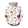 Christmas Reindeer Snowflake Graphic Sweatshirts Ornament Xmas Tree Elk 3D Printed Hoodies For Men Casual Woemn Y2k Pullovers