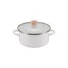 20cm Enamel Pot with Glass Lid, Induction Compatible, Only One Stage HB-6161