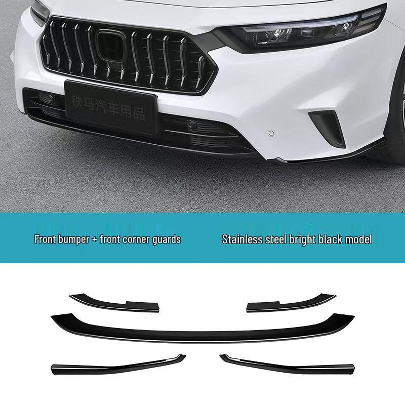 Compatible with 22 Inspire Models: Stainless Steel Front Bumper Trim, Corner Guard, and Center Grille Decorative Strip.