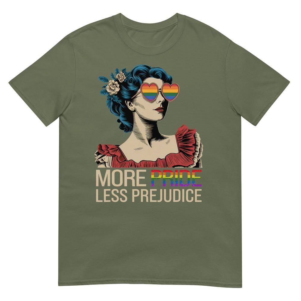 More Pride Less Prejudice Pride Month Lgbtq Tshirt