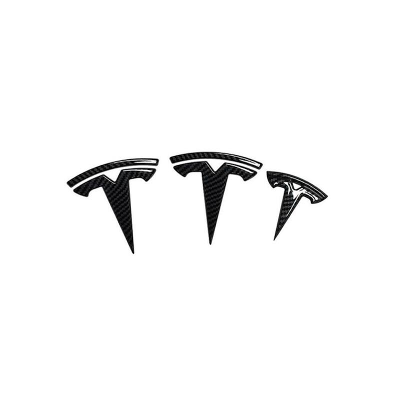 Tesla Model 3 Logo Sticker Badge Decals 3 pieces