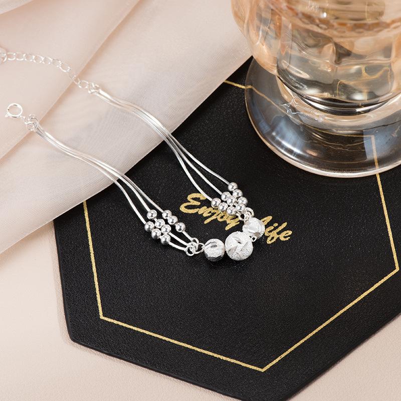 S925 Серебряный браслет Sansheng III, женские переводные бусины, легкий роскошный нишевый дизайн, аксессуары для рук, китайский подарок на День святого Валентина