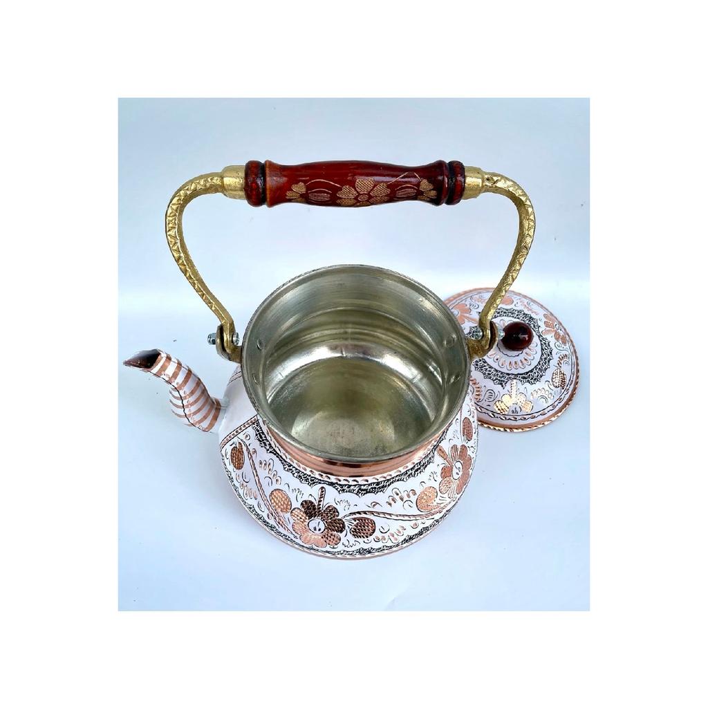 Hand Embroidered Copper Nostalgia Teapot (no:2)