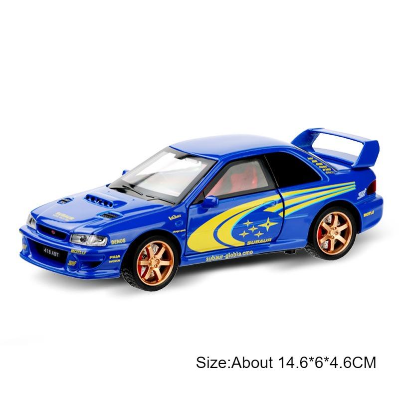 1:32 Subaru Impreza Honda Nsx Модель Игрушка Сплав Литой Автомобиль Звук Свет Откат 4 Открывающиеся Двери Транспортные Средства Для Детей Подарок на День Рождения