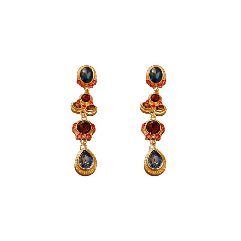 GemChic Женское ретро ожерелье с подвеской из жемчуга и кристаллов в виде ключицы, комплект из двух предметов, изысканные ювелирные изделия, подарок на день рождения, Рождество