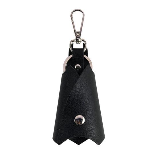 Bat Shape Key Holder Faux Leather Protector with Keychain Portable Key Organizer for Pocket Handbag Men Women Housekeeper