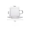 Heat-resistant Glass Cup of Coffee and Tea Tableware Color Espresso Cups Drinkware Teaware Cafes Coffee Travel Mug Set Aesthetic