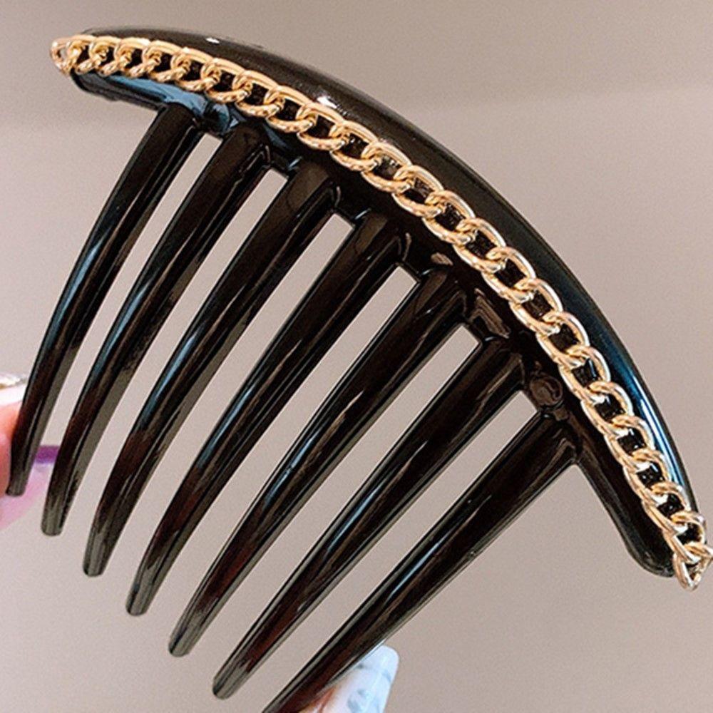 Elegent Headwear Teeth Hair Clip Pearl Hair Combs Sequins Hair Bun Maker Hairpins Headpieces