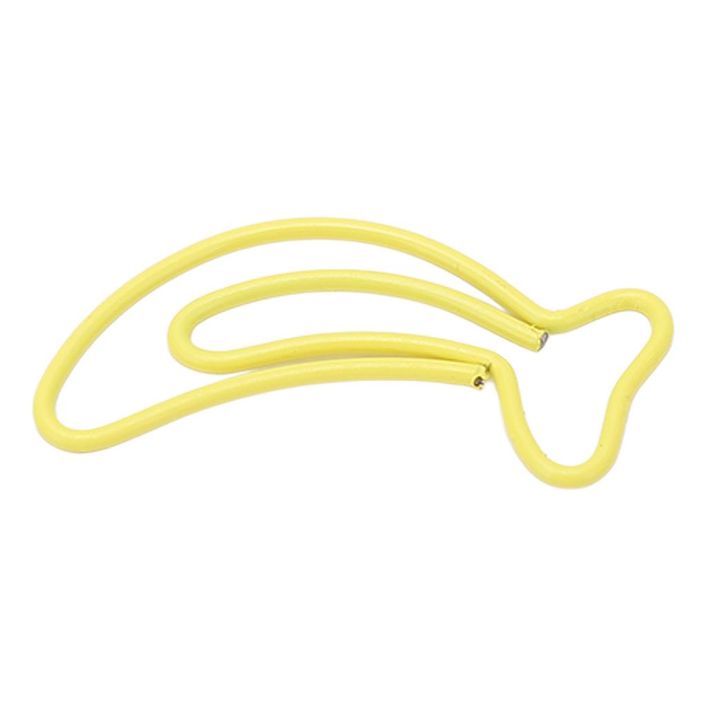 100pcs Paper Clips Portable Mini Cute Banana Shape Rustproof Electroplated Metal Paperclips Office B