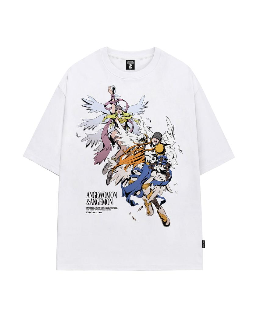 ODDSTUDIO [Digimon Adventure] Angemon & Angewomon Overfit T-Shirt - 3 Colors