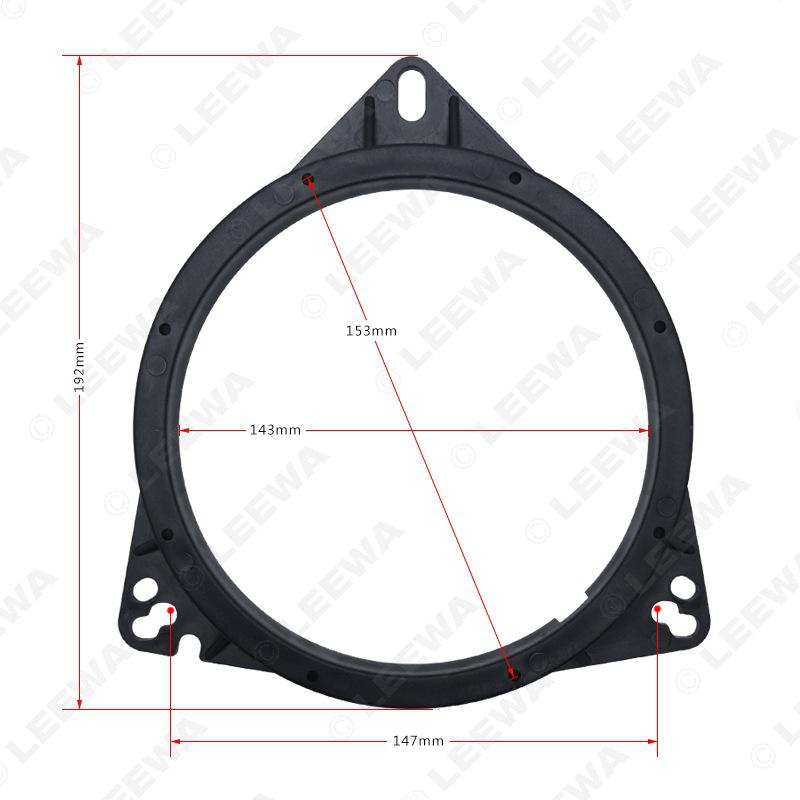 6.5" Speaker Gasket - Compatible with Toyota, Great Wall, Ford, BYD - Triangular Hole, Solid Plastic