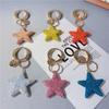 Little Fresh Couple Keychain Five-Pointed Star Bag Pendant Cute Car Keyring Kids