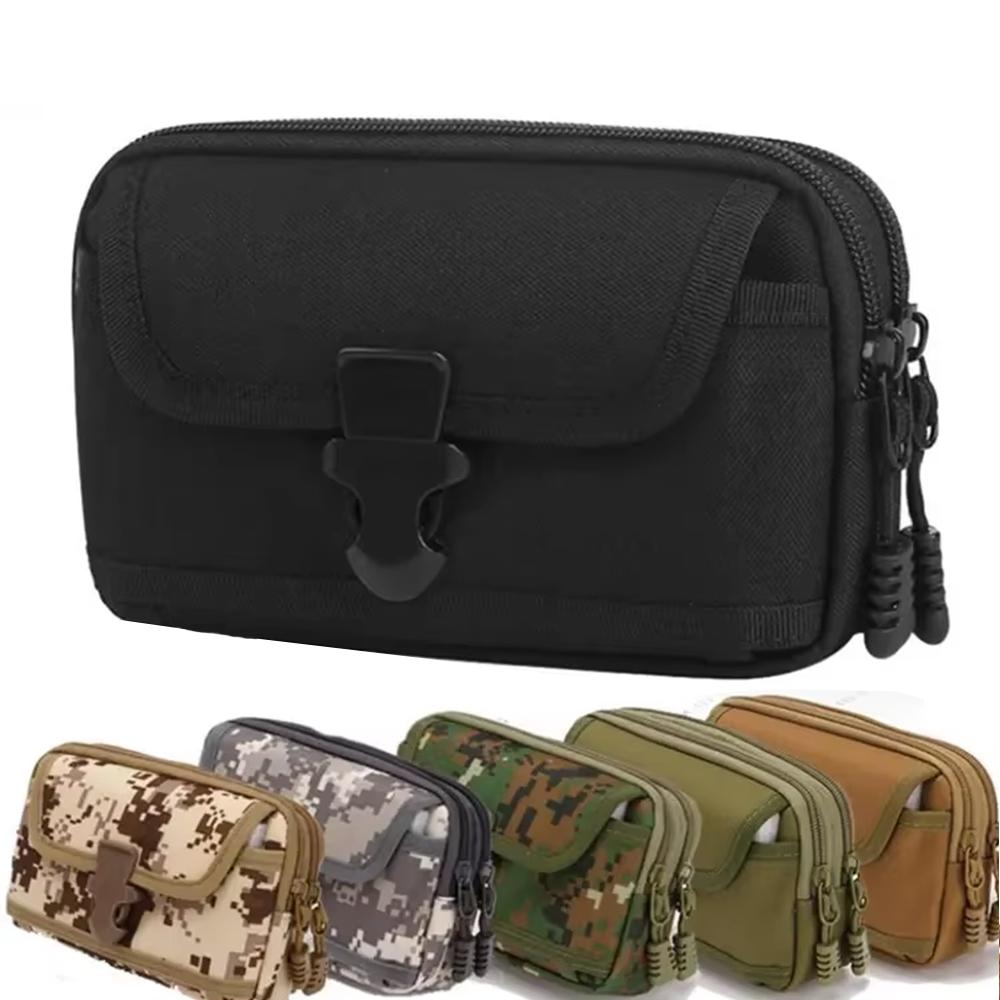 Outdoor Sports EDC Tactical Molle Pouch Wallet Zipper Phone Pouch Belt Waist Bag