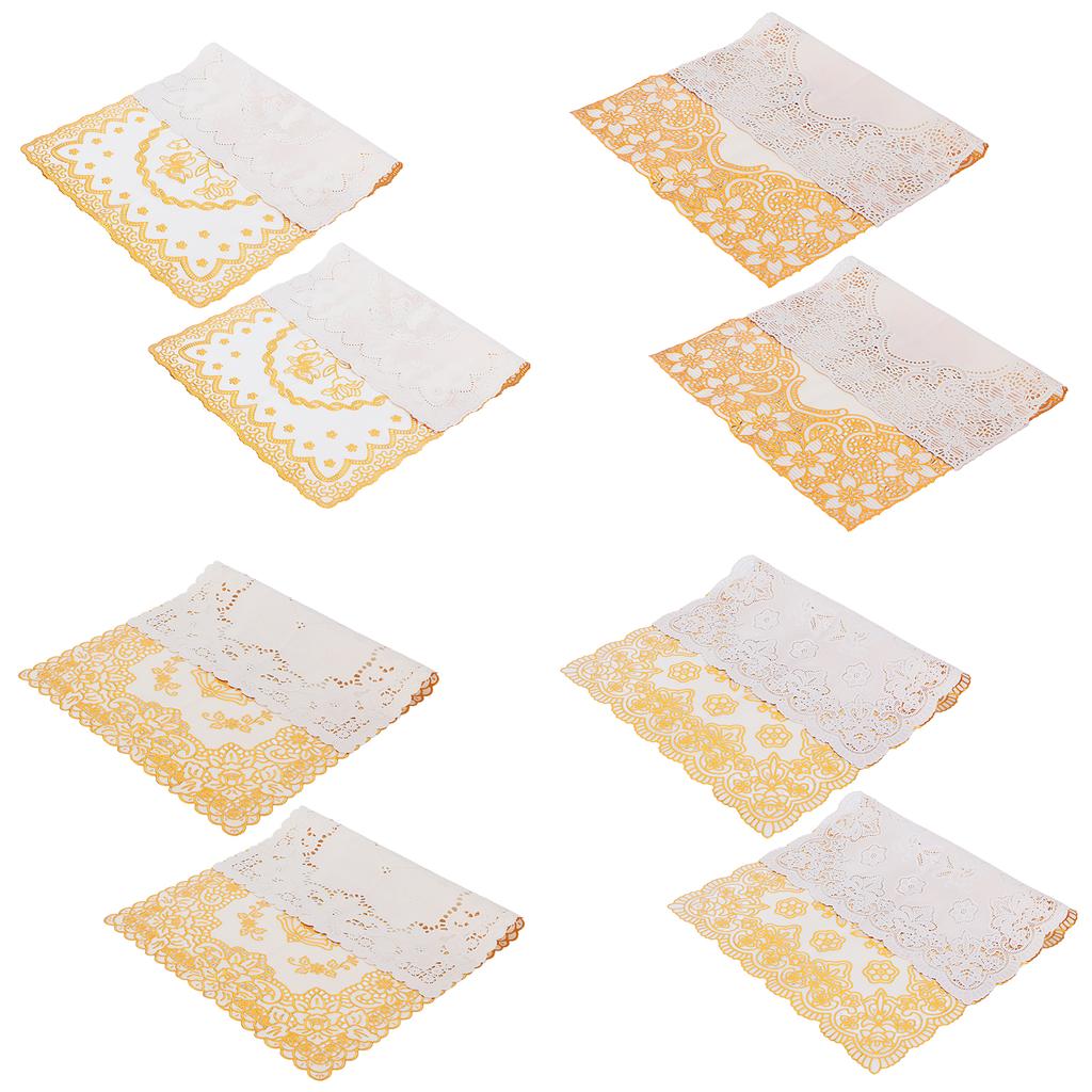 2 шт 30 см x 45 см ПВХ коврик для стола золотые салфетки подставки под чашки кухонное свадебное украшение