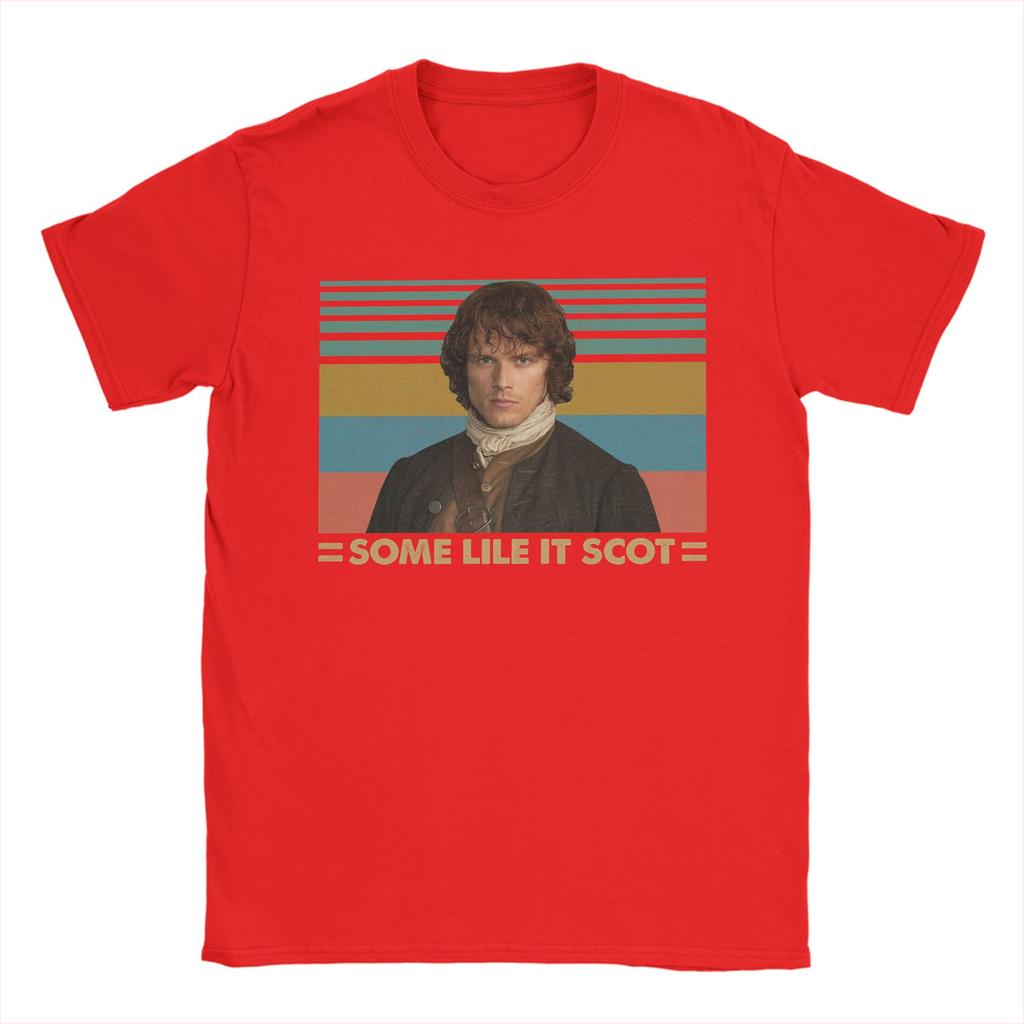 ZX Outlander Theme Some Like It Scot TShirts for Men Vintage 100 Cotton Tee Shirt Crew Neck Short Sleeve T Shirts Graphic Clothes