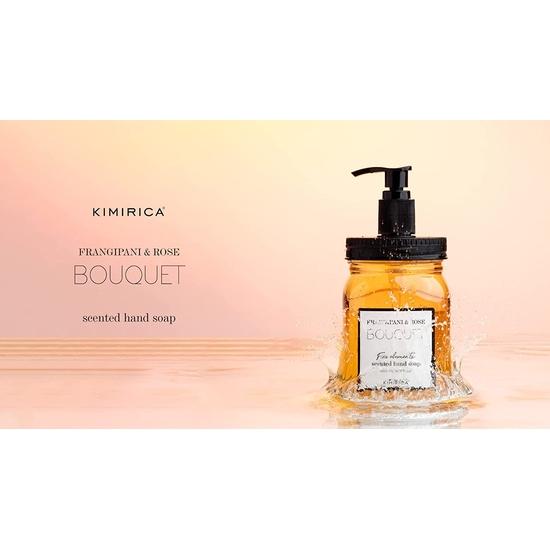 Kimirica Foaming Bouquet — дозатор для мытья рук + сменный блок, 100% веганский продукт, упаковка из 2 штук, густая пена | Мягко действует на руки(Франжипани и роза, 1л + 500мл)