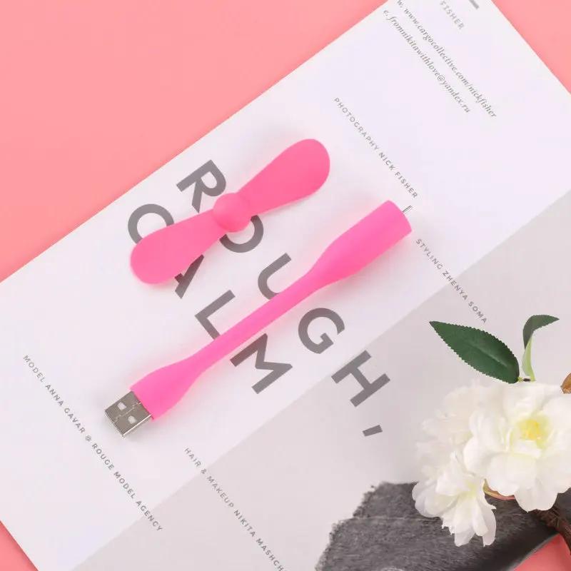 Маленький USB-вентилятор, гибкий, гибкий, для Power Bank, ноутбука, ПК, зарядное устройство переменного тока, портативный крутой мини-вентилятор для компьютера, летний гаджет