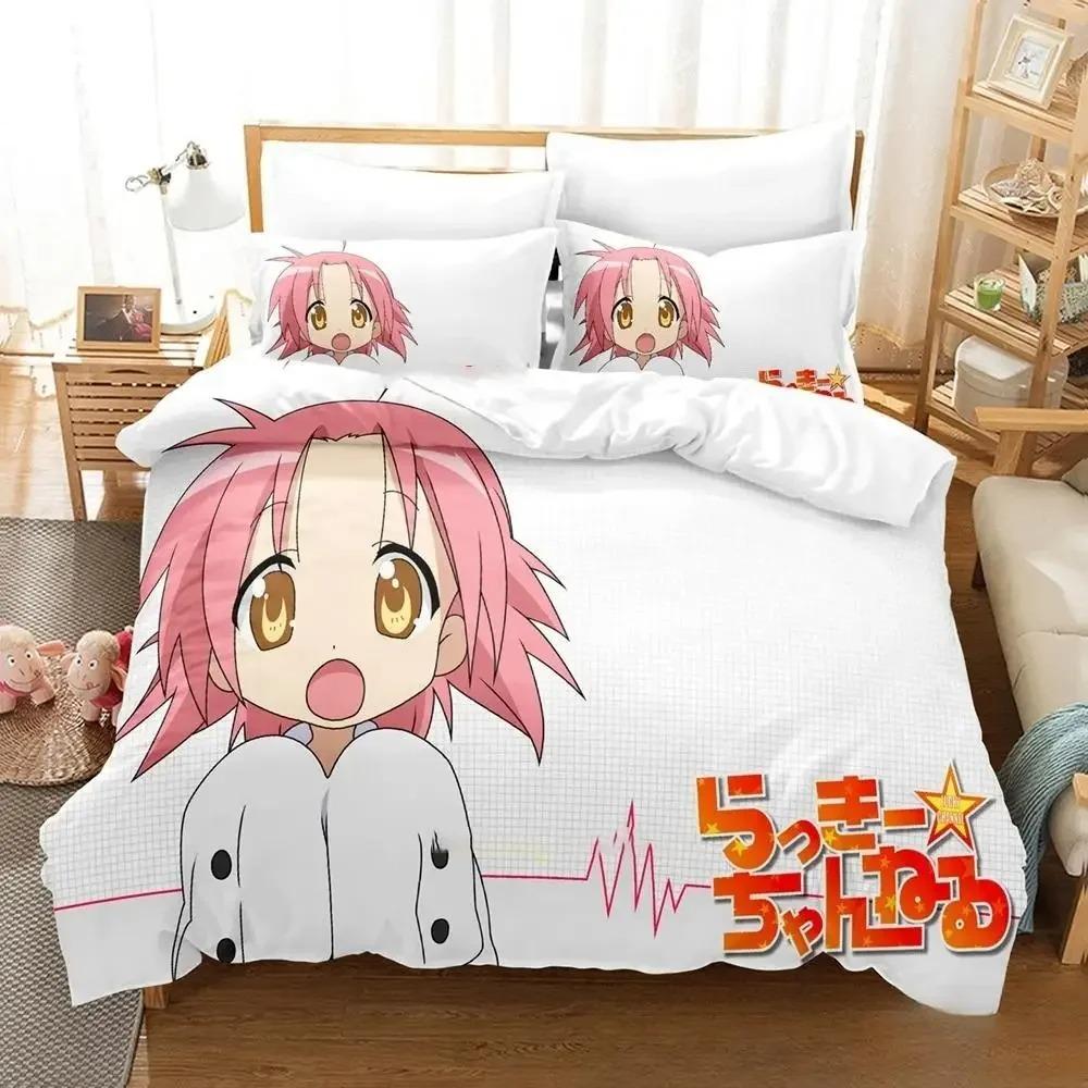 3D аниме Konata Izumi Lucky Star комплект постельного белья пододеяльник постельный комплект пододеяльник наволочка одеяло king size queen размер для мальчиков взрослых