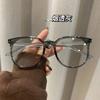 Internet celebrity myopia glasses women's oval anti-blue flat glasses plain artifact glasses frame