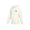 Corduroy Solid Color Spliced Hooded Pullover Sweatshirt Women Tops Off-White VN0A5F6F3KS