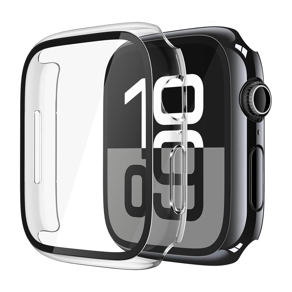 Защитная пленка для корпуса Apple Watch 11 10 42 мм 46 мм Аксессуары Покрытие Жесткий ПК Бампер+Закаленное Стекло Чехол iWatch Серии 11